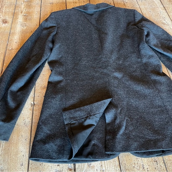 Judith & Charles Virgin Wool Blend Blazer Charcoal Gray Lined Jacket Size 6 - Picture 5 of 7